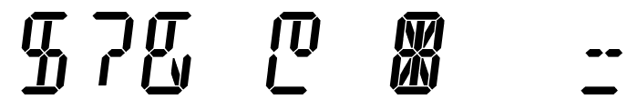 Digit Tech 14 Italic Font OTHER CHARS
