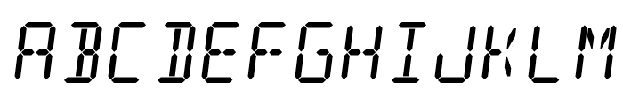Digit Tech 14 Italic Font UPPERCASE