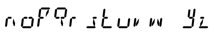 Digit Tech 14 Italic Font LOWERCASE
