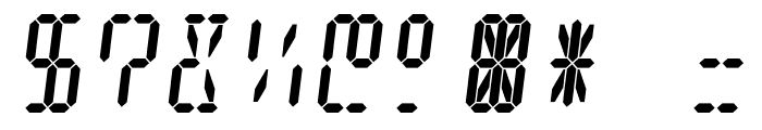 Digit Tech 16 Italic Font OTHER CHARS