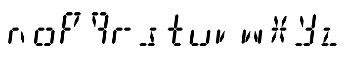 Digit Tech 16 Italic Font LOWERCASE