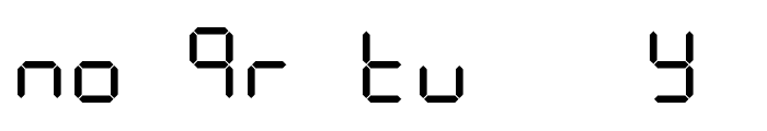 Digit Tech 7 Font LOWERCASE