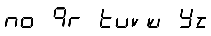 Digit Tech 9 Italic Font LOWERCASE
