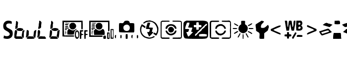 Digital Camera Symbols Font UPPERCASE