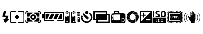 Digital Camera Symbols Font LOWERCASE
