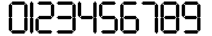 Digital Clock Regular Font OTHER CHARS