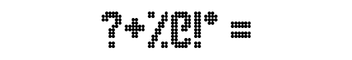 Digital Dot Roadsign Font OTHER CHARS