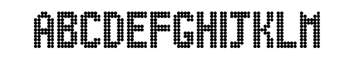 Digital Dot Roadsign Font LOWERCASE