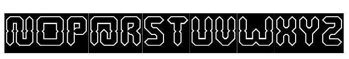Digital Gothic-Hollow-Inverse Font UPPERCASE