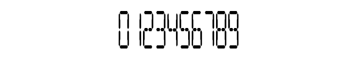 Digital Readout CondUpright Font OTHER CHARS