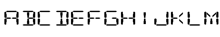 Digital Readout ExpUpright Font LOWERCASE