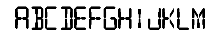 Digital Readout Thick Upright Font LOWERCASE