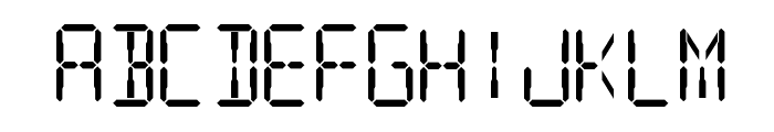Digital Readout Upright Font LOWERCASE
