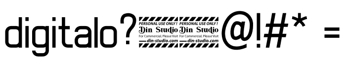 Digitalo Personal Use Font OTHER CHARS