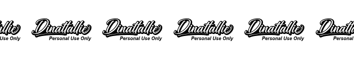 Dinattallie Personal Use Only Font OTHER CHARS