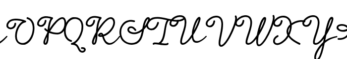 Dinila Script Font UPPERCASE