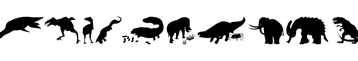 DinoSilhouettes Font UPPERCASE