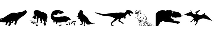 DinoSilhouettes Font LOWERCASE