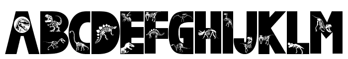 Dinosaur Fossil Font UPPERCASE