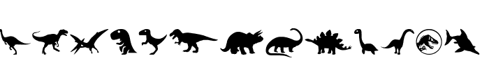 Dinosaur Icons Font UPPERCASE