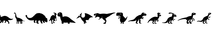 Dinosaur Icons Font UPPERCASE
