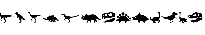 Dinosaur Icons Font LOWERCASE