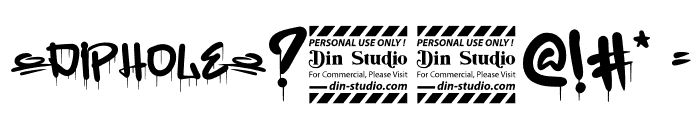 Diphole Personal Use Font OTHER CHARS