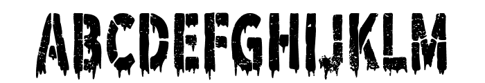 Dirty Stencil Font UPPERCASE