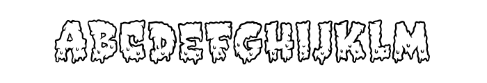 DirtyZombieRegular Font LOWERCASE