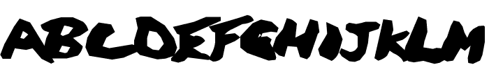 Discharge Font UPPERCASE