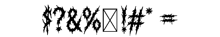 Disgrowl Carnage DEMO Font OTHER CHARS