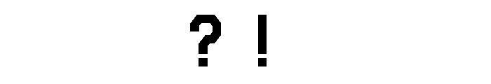 Displej Regular Font OTHER CHARS