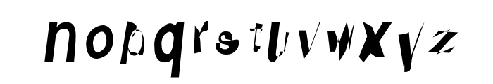 Distraught Italic Font LOWERCASE