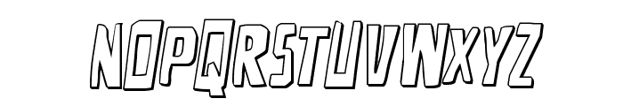 Disturbia 3D Semi-Italic Font UPPERCASE