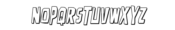 Disturbia 3D Semi-Italic Font LOWERCASE