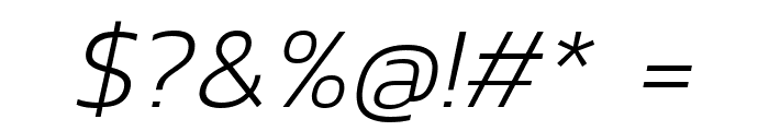 Dizhitl ExtraLight Italic Font OTHER CHARS