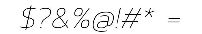 Dizhitl Thin Italic Font OTHER CHARS