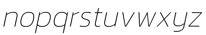 Dizhitl Thin Italic Font LOWERCASE