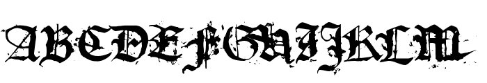 dirty~gotic Font UPPERCASE