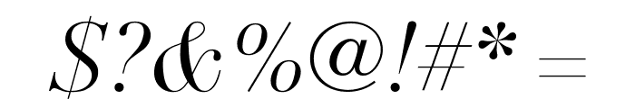 Didot Italic Font OTHER CHARS