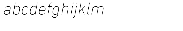 DIN Next Cyrillic Ultra Light Italic Font LOWERCASE