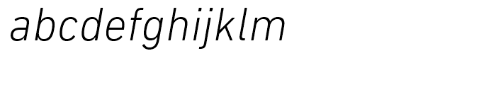 DIN Next Light Italic Font LOWERCASE