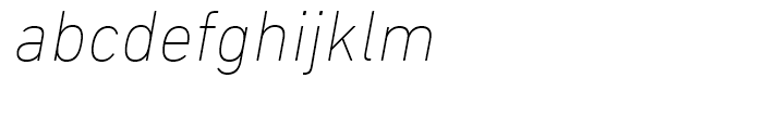 DIN Next Paneuropean UltraLight Italic Font LOWERCASE