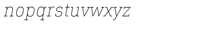 DIN Next Slab UltraLight Italic Font LOWERCASE