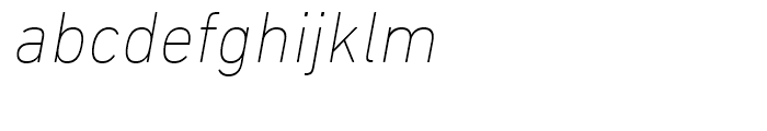 DIN Next Ultra Light Italic Font LOWERCASE