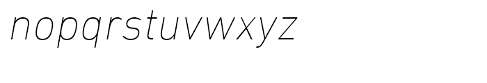 DIN Next Ultra Light Italic Font LOWERCASE