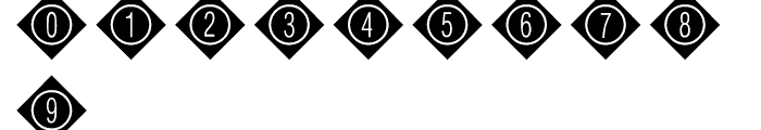 Diamond Numbers Regular Font OTHER CHARS