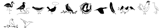 Dickybird Doodles Regular Font UPPERCASE