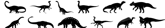 Dinosauria Regular Font UPPERCASE