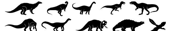Dinosauria Regular Font LOWERCASE